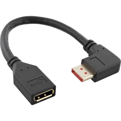 Inline Adapter DisplayPort 1.4M/H, 8K4K, Ángulo a Derecha, Black/Gold 0,15M — image 1