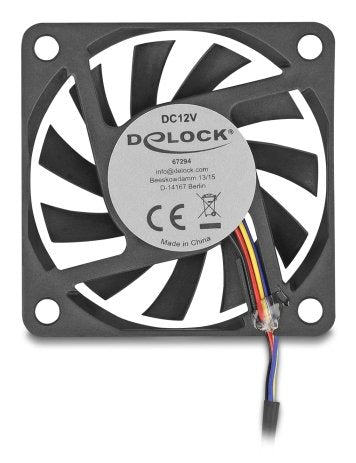 Delock Fan Axial 12V Dc, 60 X 60 X 10MM Black — image 1