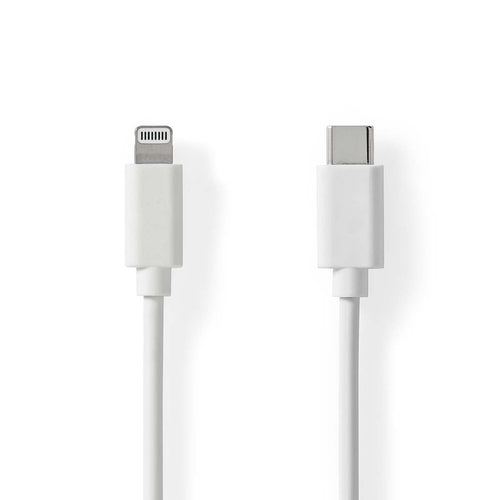 Nedis Lightning Cable USB 2.0 Apple Lightning 8-PIN Usb-c™ Connector Male 480Mbps Vernickelt 1.00M Round Pvc W — image 1