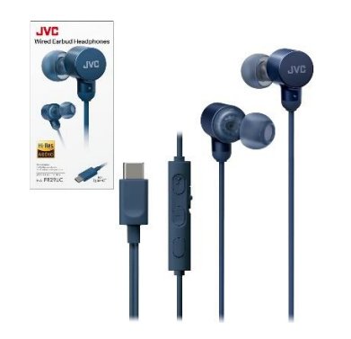JVC Auriculares HA-FR29UC Azul Con USB Cable -c™ Micrófono Y Remote Control