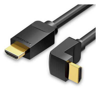 Vention HDMI Cable 2.0 4K Acodado 90 Aarbi HDMI Male HDMI Male 3M Black — image 1