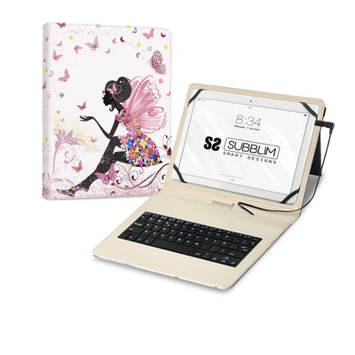 Subblim Case With Keyboard Keytab USB 11' Hadas USB Tablets 11' Pink — image 1