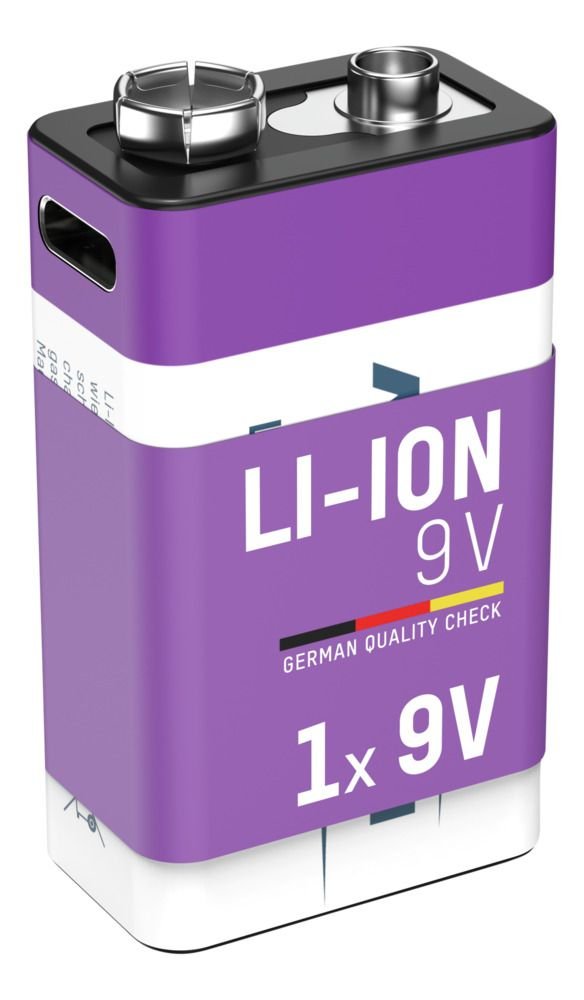 Ansmann 1315-0005 Battery Li-ion 9V E-block Type 400 (min. 340MAH) Pack 1