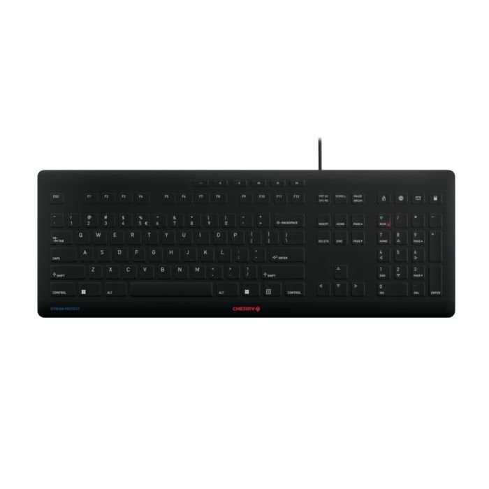 Stream Protect - Keyboard - Corded - QWERTY - Black