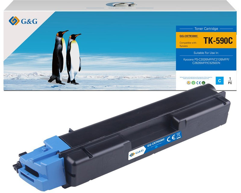G&g Toner Compatible With Kyocera TK590C/ 1T02KVCNL0