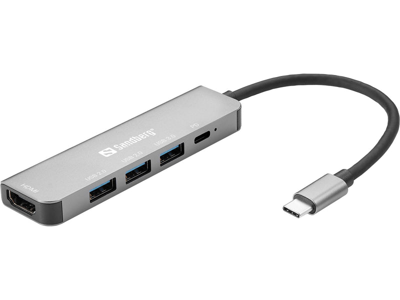 Sandberg USB-C Dock HDMI + 3x USB + Pd 100W
