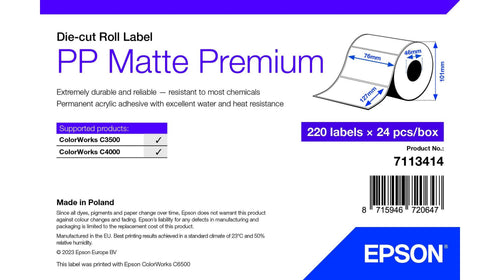 Epson 7113414 Label Printer White Label Printer Self-adhesive — image 1