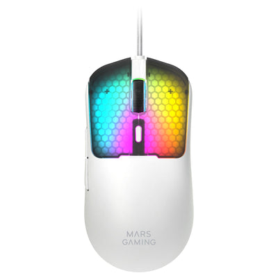 Mars Gaming Mouse Mm-viperw Ultraligero 56G Cableado USB 6 Buttons 12800 DPI RGB White — image 1