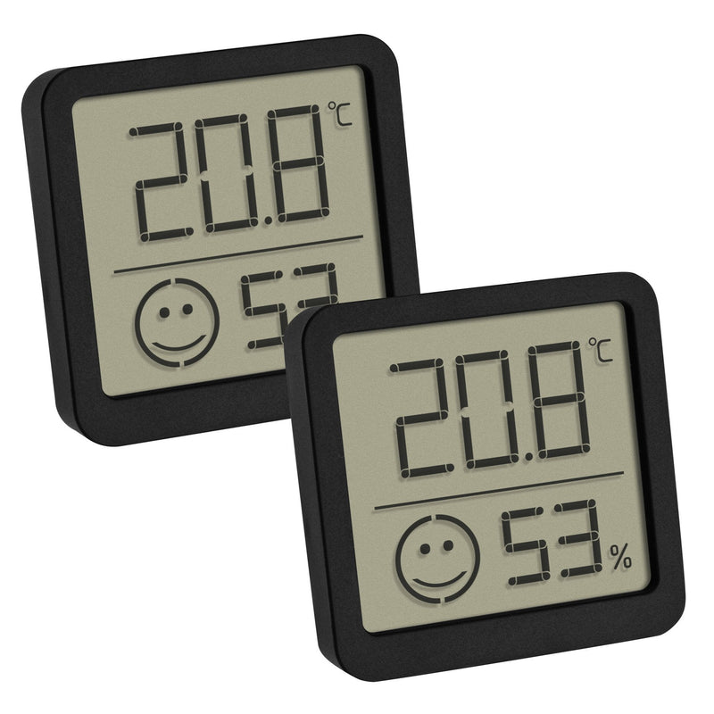 Tfa Dostmann Digitales Thermo-hygrometer 2ER Set 30.5053.01.02 Black