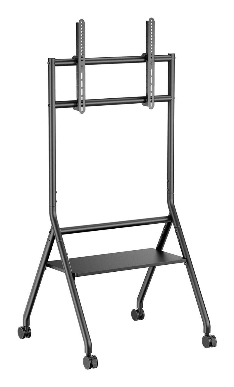Aisens Stand Floor Eco With Wheel 1 Tray Screen Interactive/TV 80KG 37-86, Black