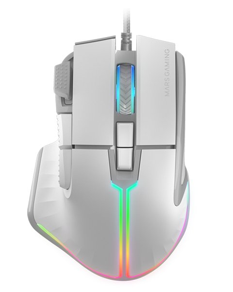Mars Gaming Mouse Gaming Mm-xt Up To 12800DPI White — image 1