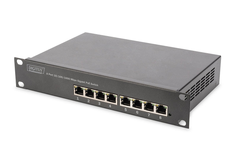 Ethernet PoE Switch, 8-PORT PoE +, 10, Bis Zu 80W PoE Budget