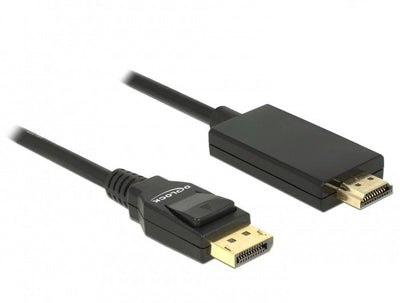 Delock Cable DisplayPort 1.2 Male Hdmi-a Male 2M Black 4K — image 1