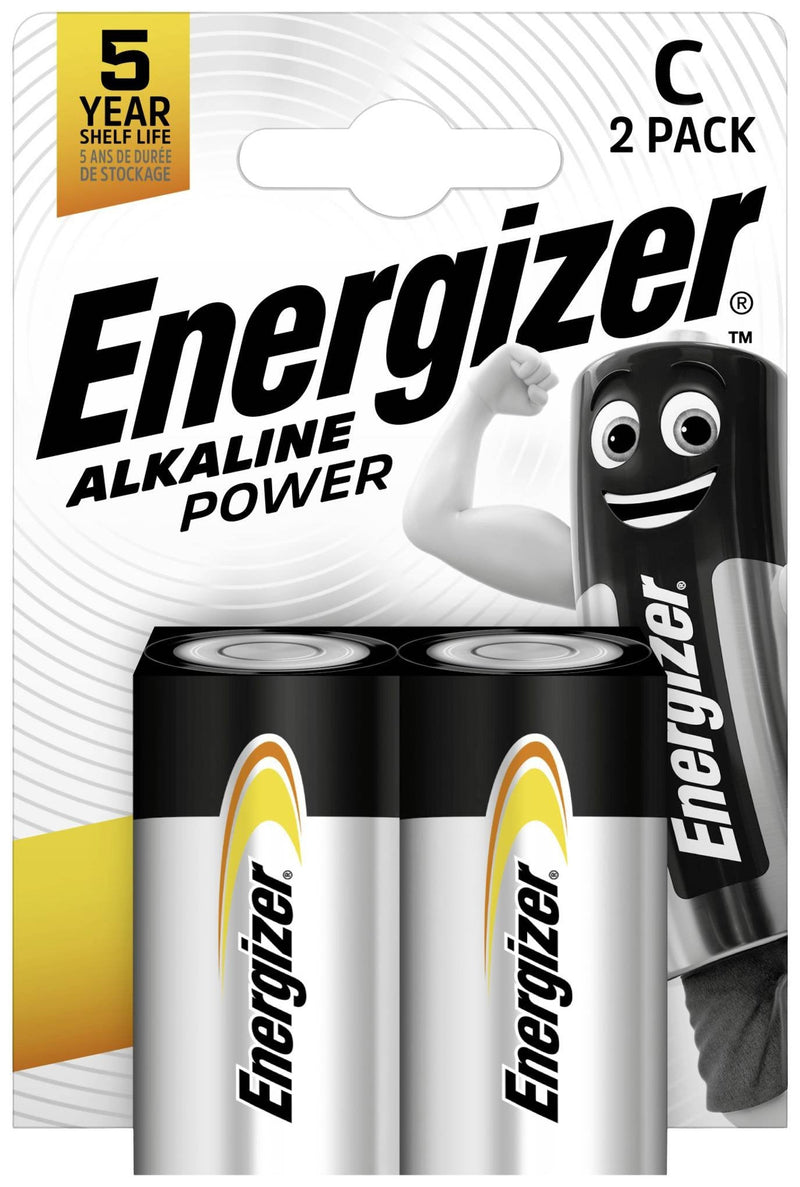 Energizer Alkaline Power Battery Alcalina C LR14 BLISTER*2