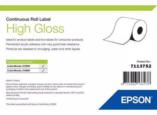 Epson High Gloss Label Printer Self-adhesive