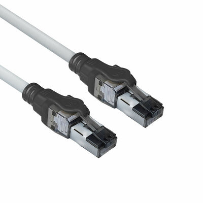 ACT Grey 3 Meters S FTP CAT.6A Idc 4PPOE PoE + 100W Lszh Patch Cable Snagless With RJ45 Connectors, Powerpatch — image 1