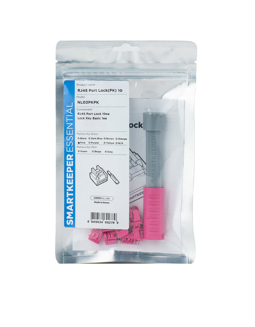 Smartkeeper Basic RJ45 Port Blocker Pink 10 Units + Key — image 1