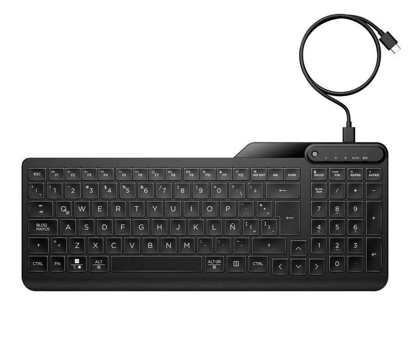 HP Keyboard Spanish 405 Multidispositivo Black
