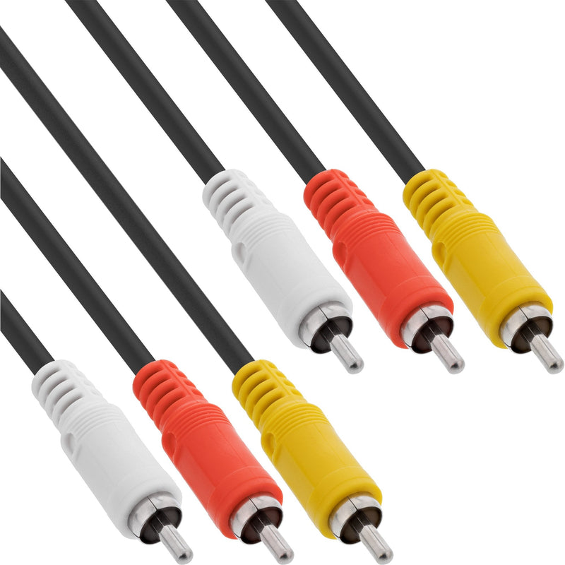 Inline Av Cable 3X Rca Male a Male 0.5M