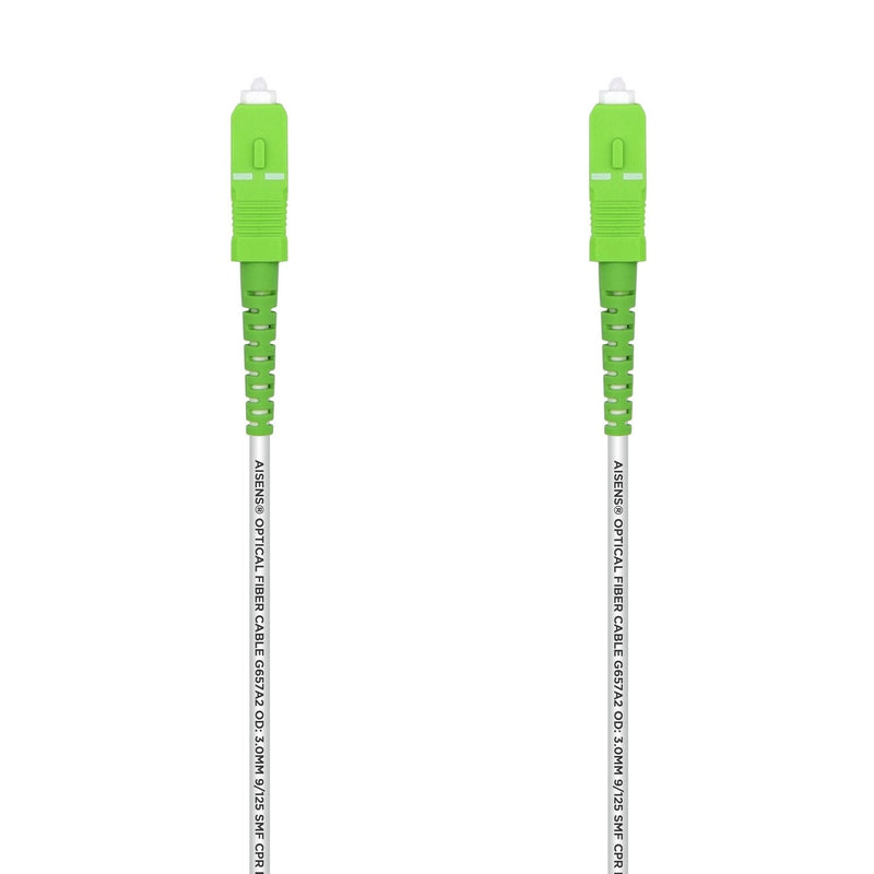 Aisens Cable Fibre Optic G657A2 3.0 9/125 Smf Simplex Cpr Dca Lszh - Sc/Apc-sc/Apc - 7M - White