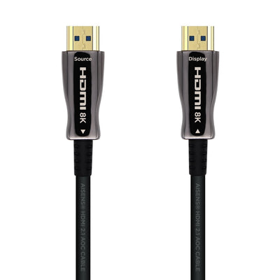 Aisens HDMI Cable V2.1 Aoc Ultra High Speed / Hec 8K@60HZ 4K@120HZ 4:4:4 48Gbps, a/m-a/M, Black 100M — image 1