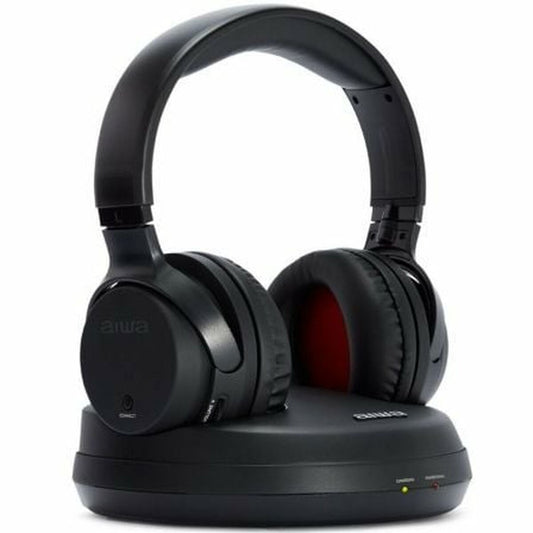 Aiwa Headphones Aiwa Whf-930D Black Wireless Bluetooth 40 Hz