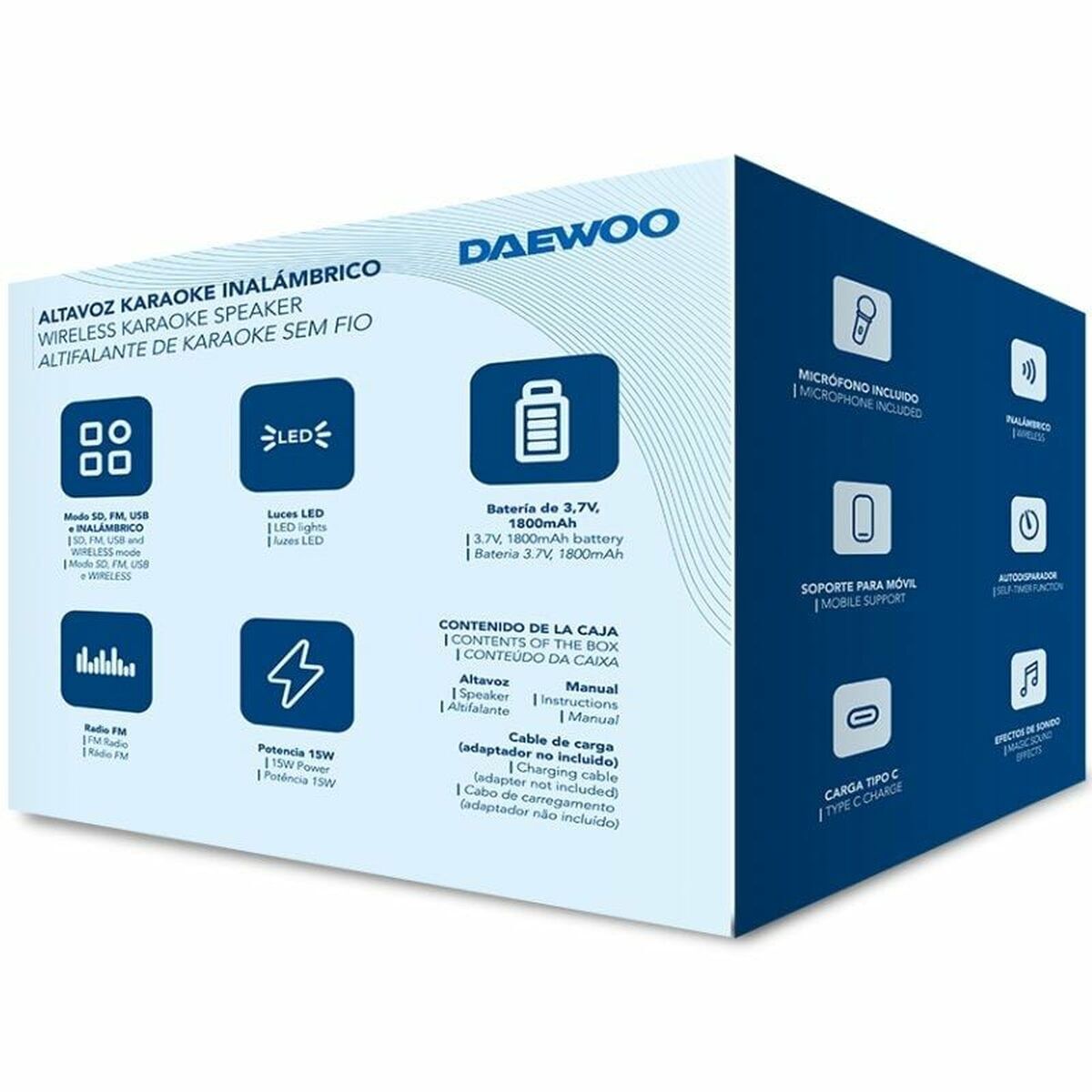 Daewoo Portable Bluetooth Speakers Daewoo Dw3008 15 W