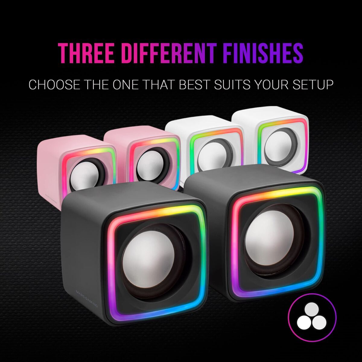 Mars Gaming Pc Speakers Mars Gaming Mscube Black 4 W