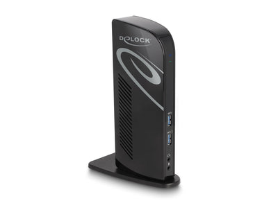 Delock D Estación Acoplamiento 4XUSB3.2 2x DISPLAYPORT 4K RJ45 Ethernet Audio Black — image 1