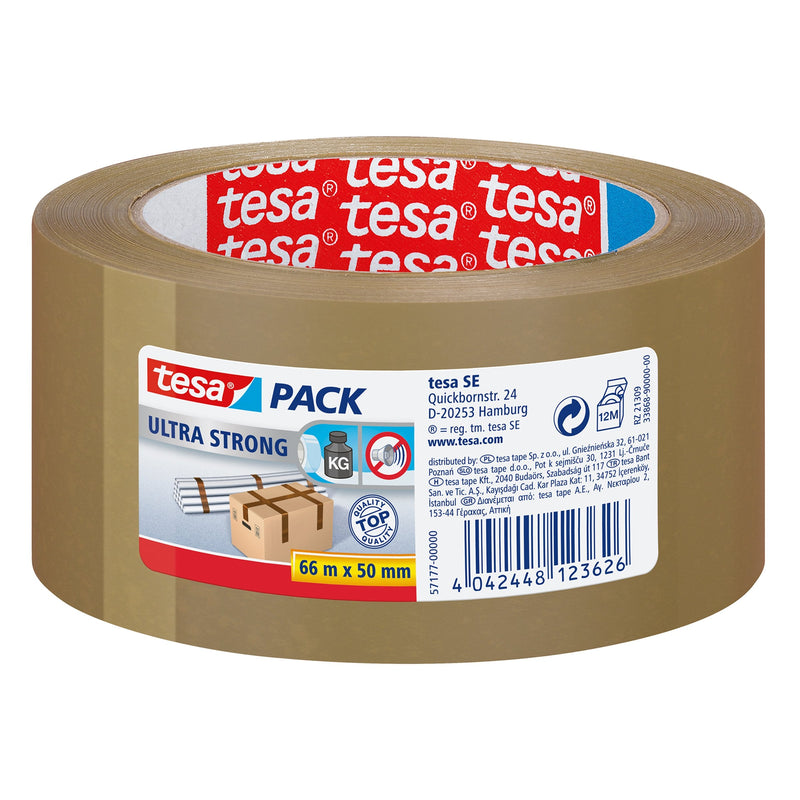 Tesa Tesapack Ultra Strong, Brown (pvc), Tape Adhesiva Brown