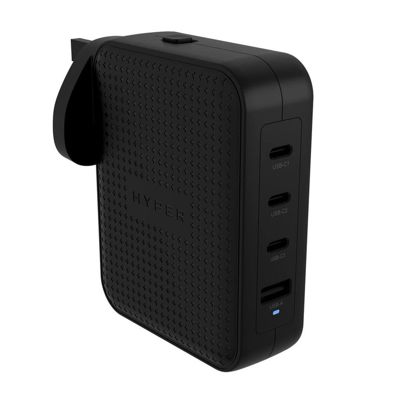 Wall Charger English Hyper 3 X USB Type-c 1 X USB Type a Black