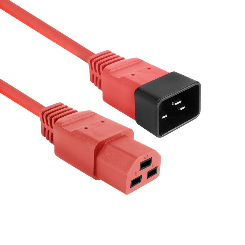 Powercord C20 - C21 IEC60320 Red 1.5M