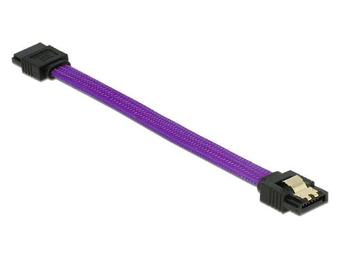 Delock SATA Cable 6GB/S 10CM Gerade / Gerade Metall Violet