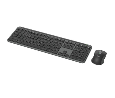 Logitech Keyboard English + Mouse MK950 Signature Slim RF Wireless + Bluetooth QWERTY Internacional Ee.uu. Gra — image 1