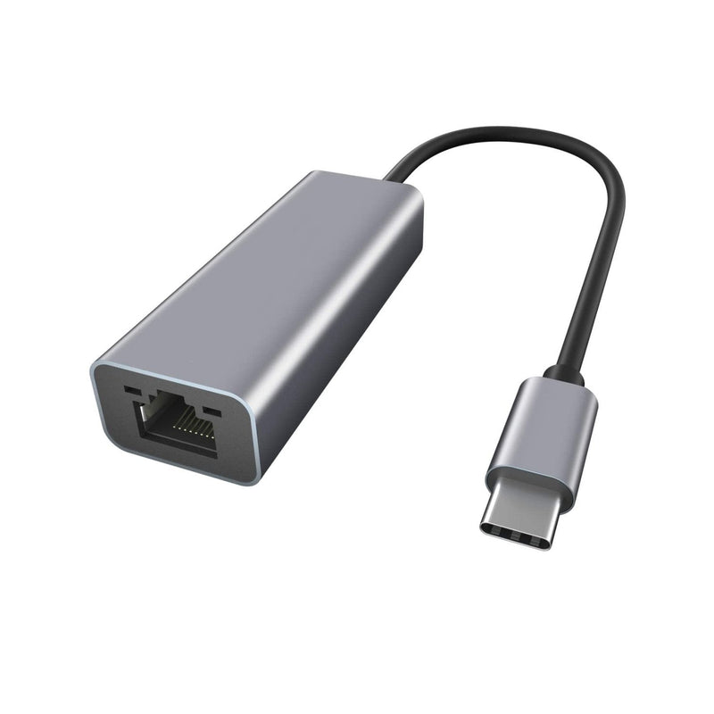 Ewent Adapter Network USB Type-c Male a RJ45 Female Grey