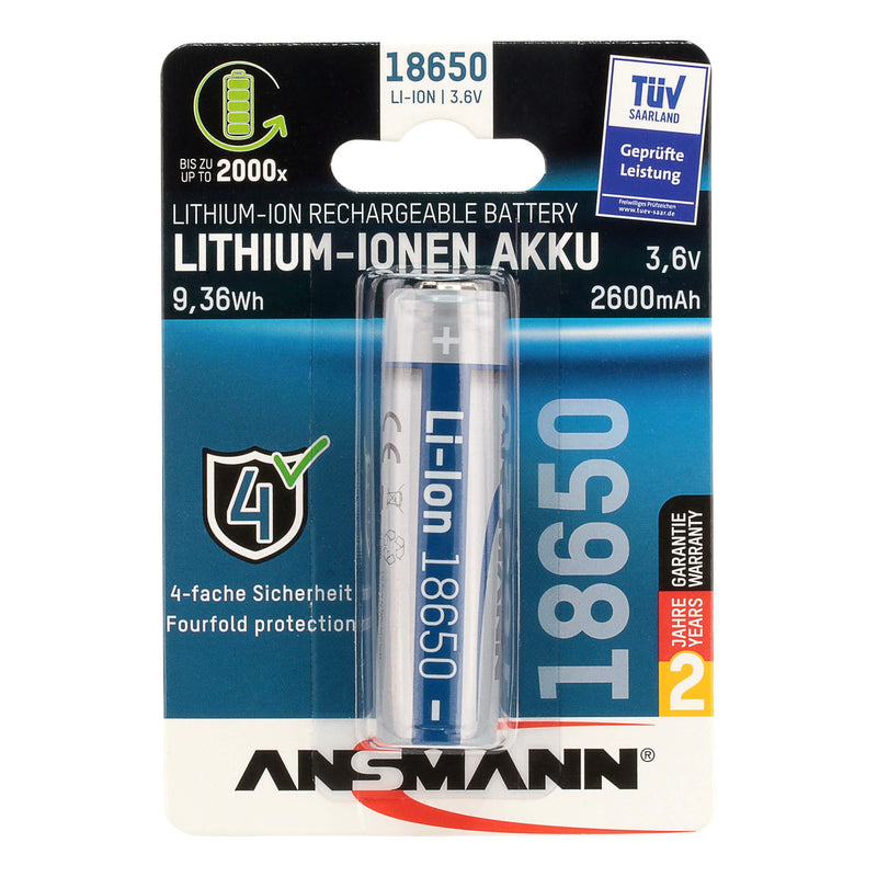 Ansmann Battery Iones Litio 18650 1307-0000