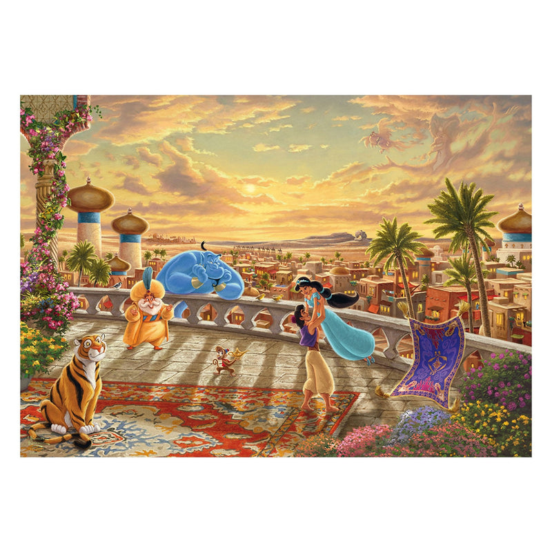 Schmidt Spiele Thomas Kinkade Studios: Disney Dreams Collection - Jasmine Bailando Low Light Sol Desierto, Rom