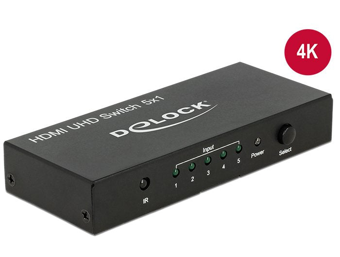 Delock Switch HDMI 5 In 1 Out HDMI 4K UHD