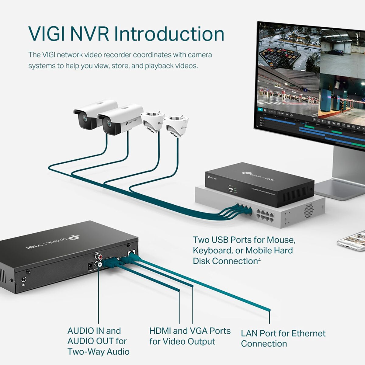 Network Video Recorder TP-Link VIGI NVR1004H 10 TB