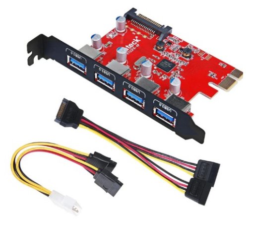 Inateck USB 3.0 PCIE Card 4 Conexiones 15 Pin SATA