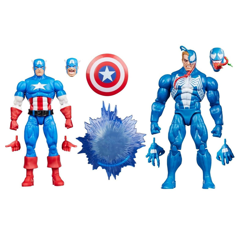 Hasbro Pack 2 Figuras Marvel Legends Gamerverse Captain America Vs Venom