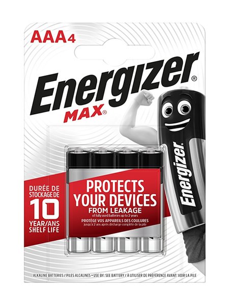 Energizer Battery Max. Aaa LR03. Paquete Eco 4 Pieces
