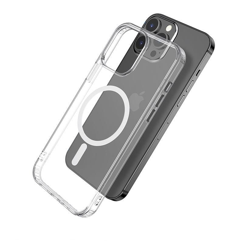 Estuff Magnetic Hybrid Clear Case For Iphone 13 Pro Max. Case For Smartphone 17CM [6.7] Transparent