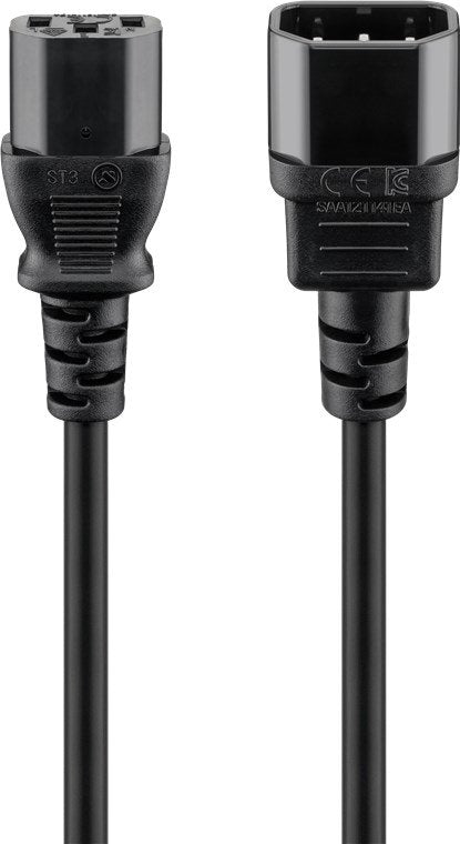 Manhattan 352673 Cable Power IEC320 C14 To C13 10A 1M Black