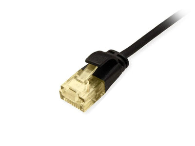 Equip Network Cable CAT.6A Slim U UTP 2x RJ45 1.50M Black Lszh — image 1