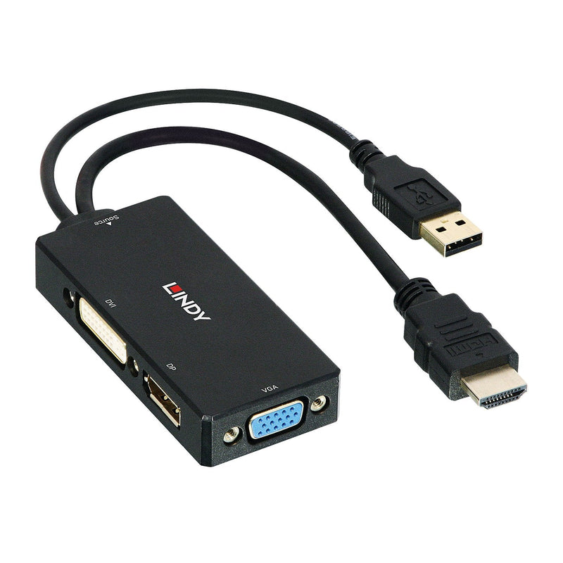 Lindy Converter HDMI a DP - DVI - VGA