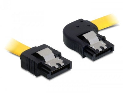 Delock Cable SATA 6GB/S Male Gerade SATA St. Rechts Angular 50CM Yellow — image 1
