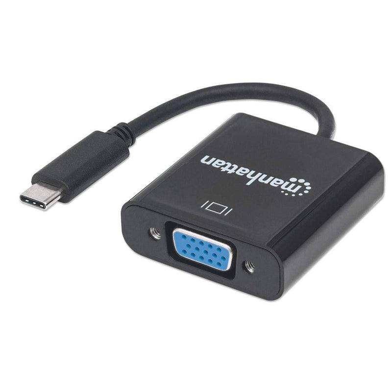 Manhattan Convertidor USB-C a VGA USB Type-c Male a VGA Female Black