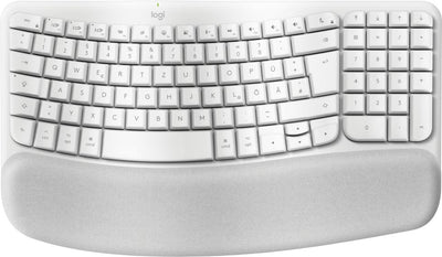 Logitech Keyboard German Wave Keys For Mac Home / Office Bluetooth Qwertz White — image 1