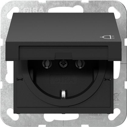 Gira 4454005 Schuko Kd System 55 Black M — image 1